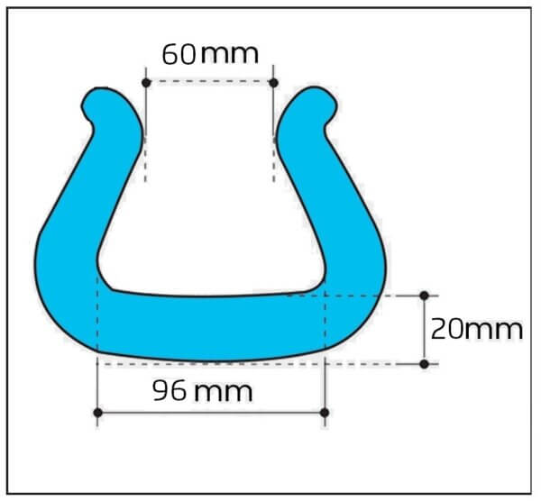 Profili a U in PE 80x100 mm 80 mtl 40 pz